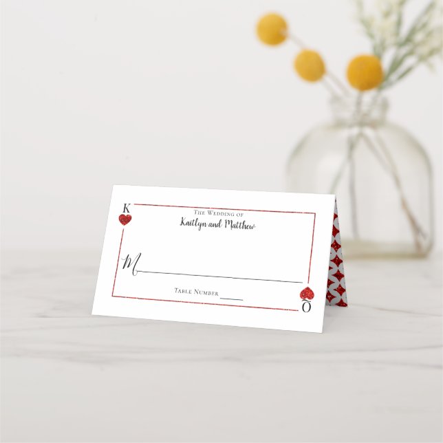 Coleção de Casamentos de Cartões de Jogada Monogra (Frente)