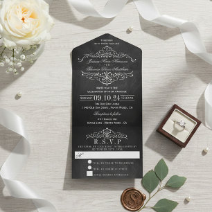 Coleção de Casamentos de Chalkboard de Ornamentado