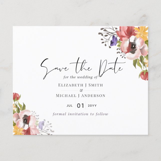 Coleção de Casamentos de Cores de Queda Rústica -  (Frente)