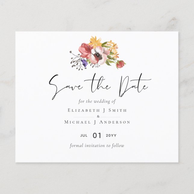 Coleção de Casamentos de Cores de Queda Rústica -  (Frente)