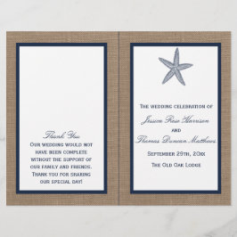 Coleção de Casamentos de Praia de Starfish Burlap,