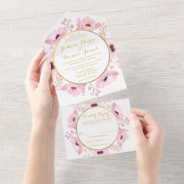 Coleção de Casamentos Florais de primavera Pinks W