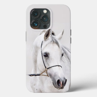 coleção de cavalos. caixa do iPhone branco arábico