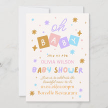 Coleção de Convite para Chá de Bebê Sweet Beginnin