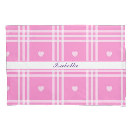 Coleção de Coração Rosa de Xadrez Moderna