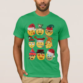 coleção de Natal emoji de camiseta engraçada desig