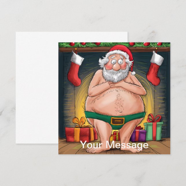 Coleção de Natal Engraçado Papais noeis Sujos (Frente/Verso)