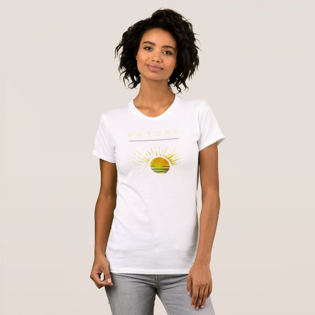Coleção de Natureza. Camisa de Presente de Anivers (Frente Completa)