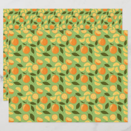 Coleção de padrões do cesto de frutas - Laranjas