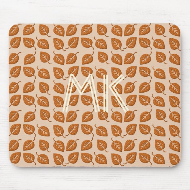 Coleção de Queda Bright Orange Leaf Mousepad (Frente)