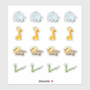 Coleção de Savanas Africanas - Adesivos Beijos-Cor