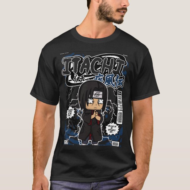 Coleção de T-Shirt estilo Itachi Uchiha e moda (Frente)
