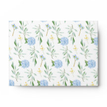 Coleção Envelope Azul Floral 4 x 6