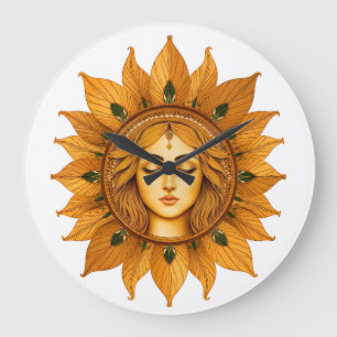 Coleção Gol Bano Relógio de Parede Sol Dourado P