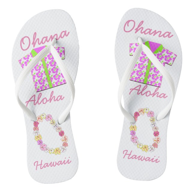 Coleção Hawaii Aloha - Chinelos Damas (Pé da cama)