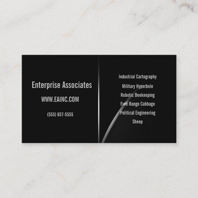 Coleção preta Hyper: Cartão de visita do arco do (Frente)