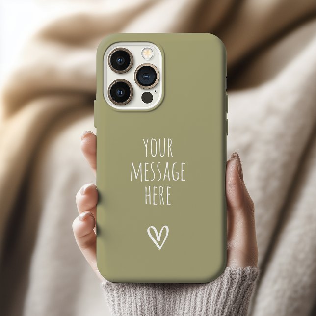 Colega de Trabalho | Mensagem Personalizada Verde  (birthday phone case for women, graduation phone case for students, personalized case gift for friend)