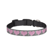 Colar de Cachorro Esponjador de Coração Rosa