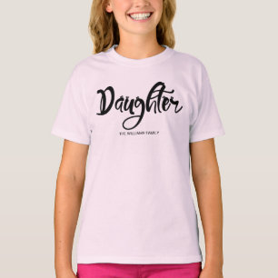 Coleta Familiar Corações Bonitos Filha T-Shirt