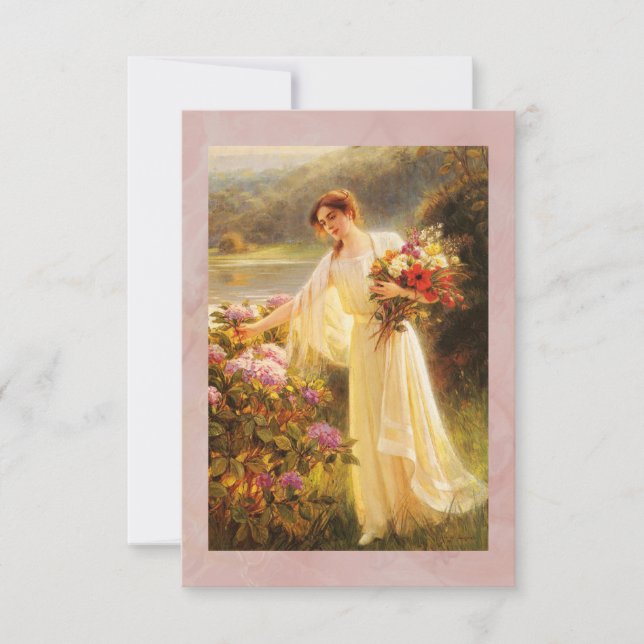 Coletando Convite de festas de Jardim de Flores (Frente)