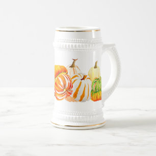 Colheita de Abóbora numa Caneca de cerveja