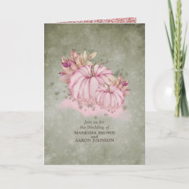 Colheita de Abóbora Rosa - Convite de Casamento