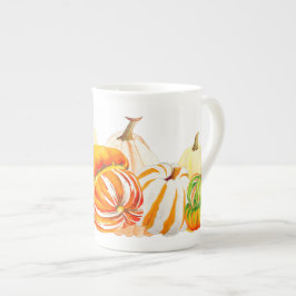 Colheita de Pumpkin em uma Caneca China Óssea