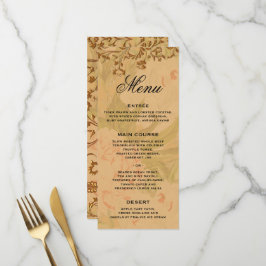Colheita Dourada Boho e Dourado Menu Casamento Fol