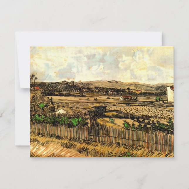 Colheita na Provença Montmajour por Vincent van Go (Frente)