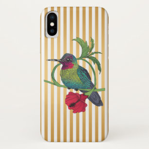 Colibri Bird Dourada Stripes Ilustração capas de i