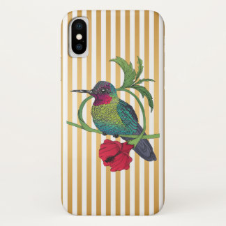 Colibri Bird Dourada Stripes Ilustração capas de i