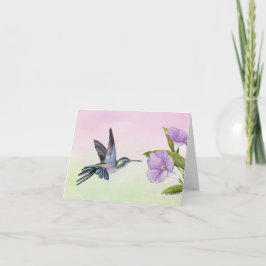 Colibri no cartão de nota da corriola