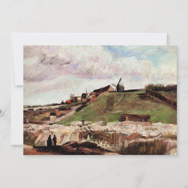 Colina de Montmartre com pedreira por Vincent van  (Frente)