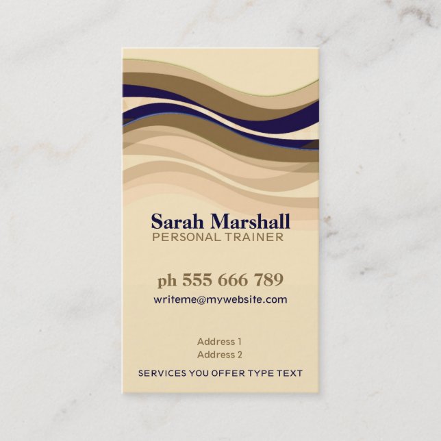 Colinas da Terra de Verão com Cartão de visita de  (Frente)