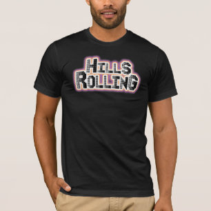 Colinas que rolam - t-shirt preto com design dos
