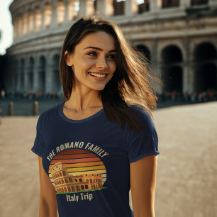 Coliseu de Roma Família Personalizada Camiseta Fem