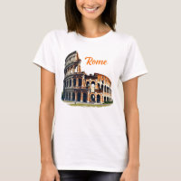 Coliseu Romano Itália Viagem Gráfico T-Shirt