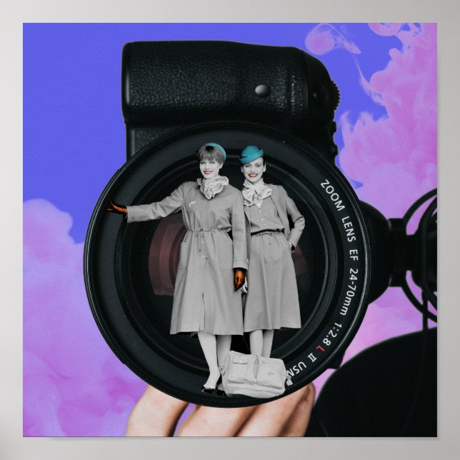 Collage Art Impressão "Friendly Skies" (Frente)