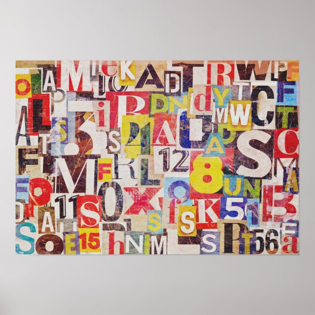 Collage Art Poster ou Decoupage Paper (Frente)