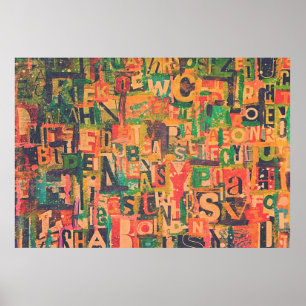 Collage Art Poster ou Decoupage Paper