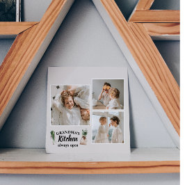 Collage Photo & Grandma Kitchen Está Sempre Aberta