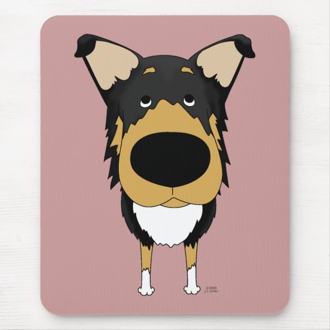 Collie liso Mousepad (Frente)