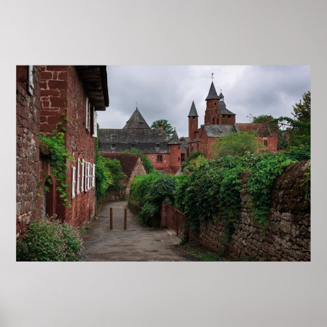 Collonges-la-Rouge, a poster vermelha da aldeia (Frente)