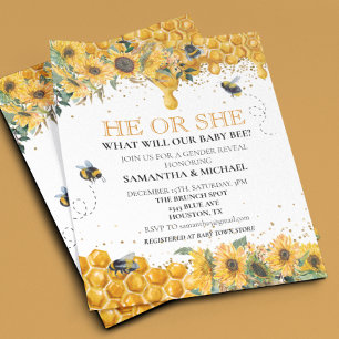 Colmeia de Abelhas Revelação de Gênero Aquarela