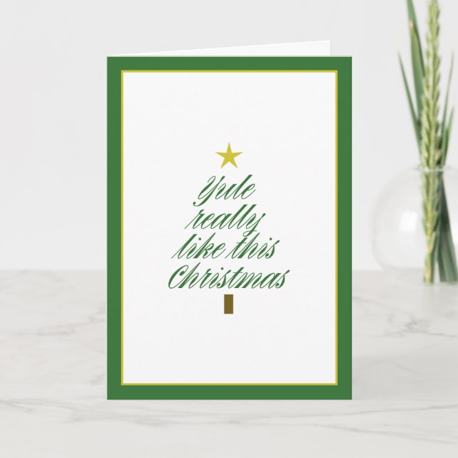 Colocação de Cartão Presente DIY Natal "Yule" Cart (Frente)
