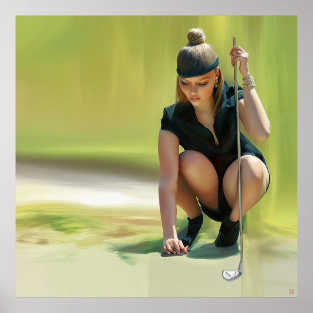 Colocação - Impressão de Canvas de Arte de Golfe (Frente)