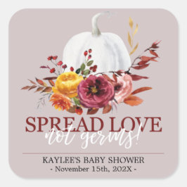 Colocando etiquetas do Sanetizer Mão em queda pers