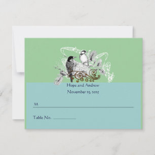 Colocar Cartões Vintage Love Birds muda para RSVP