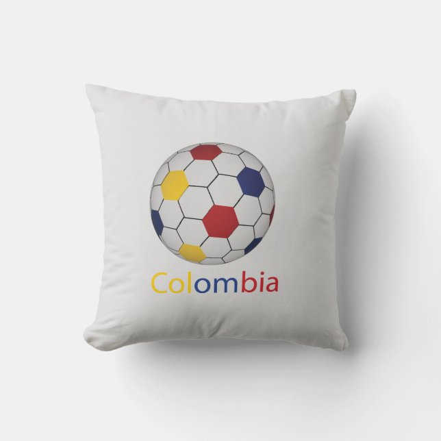 Colômbia Futebol Almofada de Lançamento (Frente)