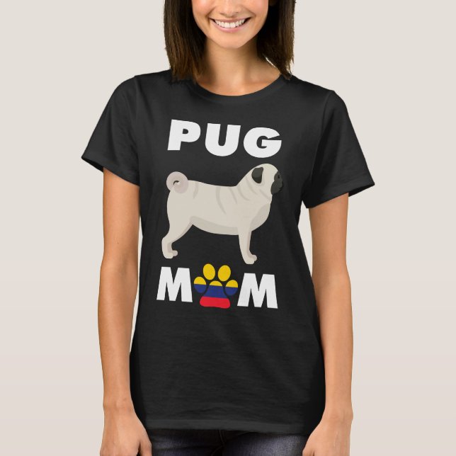 Colombiana Pug Mãe Camisa Essencial 1013 (Frente)